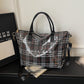 💐50% OFF ! Women’s PVC Plaid Shopper Bag – Waterproof & Lightweight 🌧️🎒【Exceptional Price】