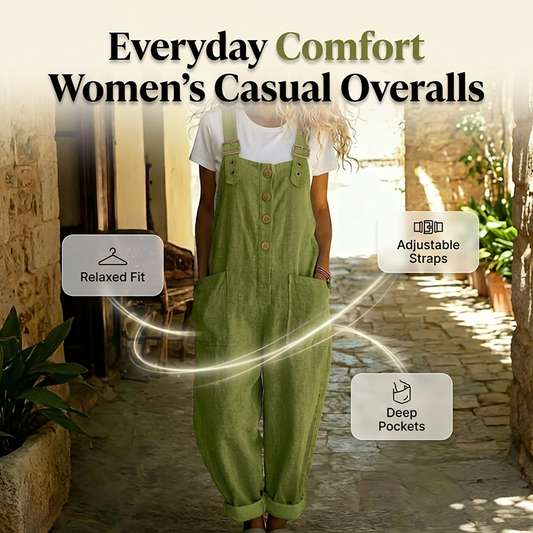 💐60% OFF ! Women‘s Casual Loose Overalls – Comfort & Everyday Style 💛🌿【Limited Offer】
