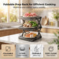 🍽️ 50% OFF NOW! 📦 Multi-Layer Dish & Prep Tray Storage Rack – Collapsible Design, Space-Saving, Perfect for Kitchen Counter & Hot Pot Nights ✨