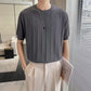 💐50% OFF ! Twist Pattern Short Sleeve Sweater – A Timeless Addition to Your Wardrobe 🕰️👔【Flash Sale】