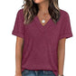 👚 50% OFF NOW! 🌸 Women's V-Neck Short Sleeve Casual T-Shirt – Breathable, Lightweight & Perfect for a Relaxed Summer Look ☀️