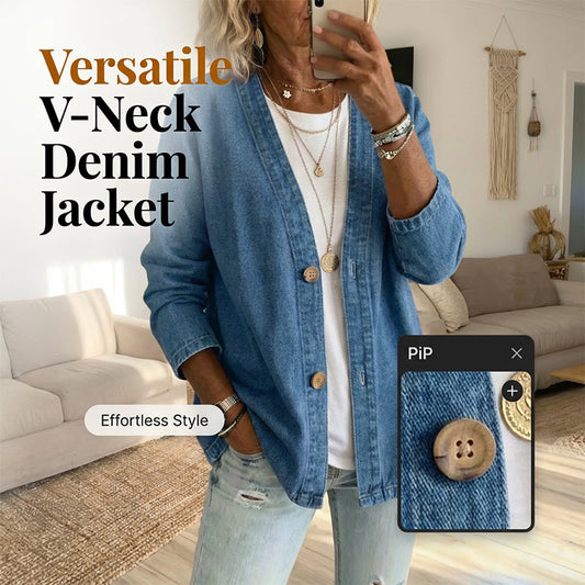 🧥New arrival 50% OFF!🍊Women's Classic Button Front Denim Jacket