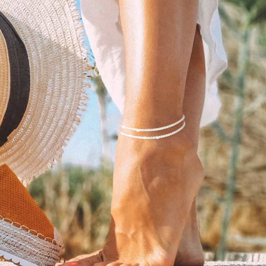 💐50% OFF ! Delicate Layered Anklet – Multi‑Chain Design for Your Ankle ✨🌸【Exceptional Price】