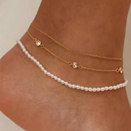 💐50% OFF ! Delicate Layered Anklet – Multi‑Chain Design for Your Ankle ✨🌸【Exceptional Price】