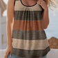 👚 60% OFF NOW! 🎨 Women's Color Block Striped Tank Top – Ruched Neck, Sleeveless & Perfect for a Chic Summer Look ☀️
