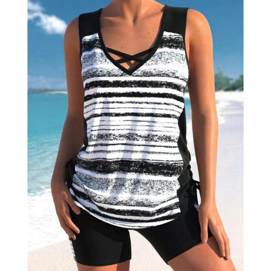 💐50% OFF ! Printed Tankini with Adjustable Straps – Comfortable & Customizable 🎀💦【Exceptional Price】