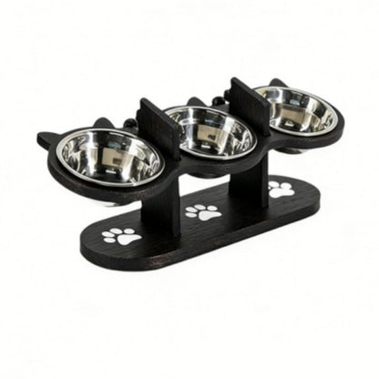 🐾 2026 Sale — Over 16,500 Sold! 🍽️ Anti-Slip Elevated 3-Bowl Pet Feeder – Raised Design Protects Joints, 3 Bowls for Food, Water & Treats 🐕
