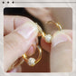 💐50% OFF ! Gold Circle Earrings with Small Ball – Hypoallergenic & long-lasting shine 🌟🔒【Exceptional Price】