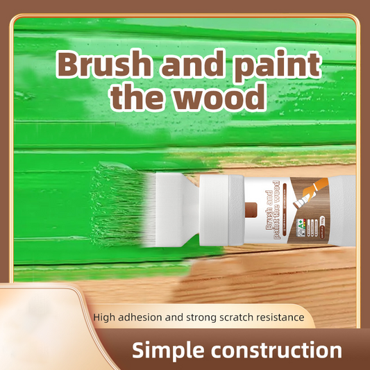 ⚡ 50% OFF FLASH SALE! 2-in-1 Wood Paint Brush – All-in-One, Water-Based, Easy Clean 🎨🪵 【Limited Time】