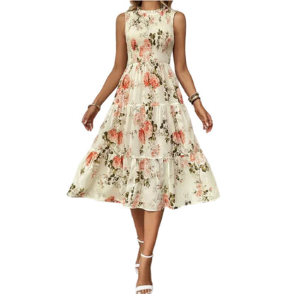💐50% OFF ! Women’s Sleeveless Floral Casual Dress – Lightweight & Breathable 🌬️🌸【Limited Offer】