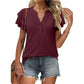 💐50% OFF ! Casual Ruffle T-Shirt – Flattering Fit for All Body Types 💖🌟【Deal Price】