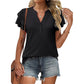 💐50% OFF ! Casual Ruffle T-Shirt – Flattering Fit for All Body Types 💖🌟【Deal Price】