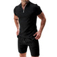 ⚡ 50% OFF FLASH SALE! Summer Zip-Neck Shirt & Shorts Set – Breathable, Lightweight & Effortlessly Stylish ☀️🌬️🔥【Limited Time】