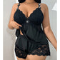 💐50% OFF! Lace Trim Camisole & Shorts Pajama Set – Soft satin-like, adjustable straps & V-neck 😴💤【50K+ Sold】