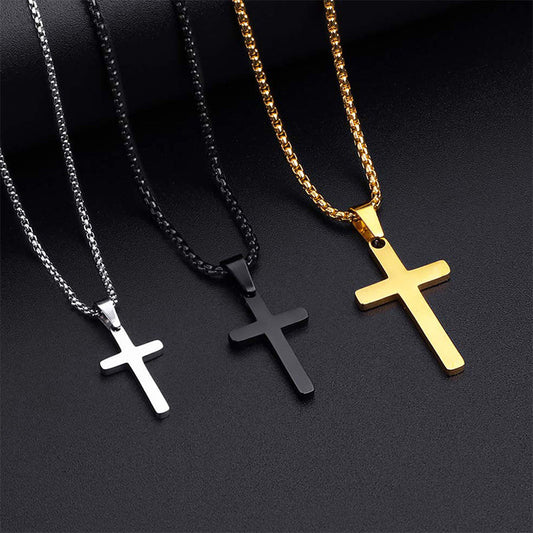 💐50% OFF ! Double Layer Cross Pendant – Trendy & Versatile for Daily Wear 🖤💫【Limited Offer】