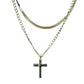 💐50% OFF ! Double Layer Cross Pendant – Trendy & Versatile for Daily Wear 🖤💫【Limited Offer】