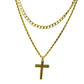 💐50% OFF ! Double Layer Cross Pendant – Trendy & Versatile for Daily Wear 🖤💫【Limited Offer】