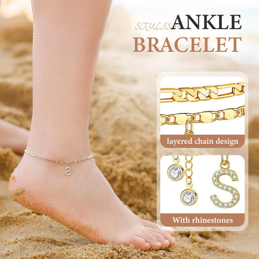 💐50% OFF! Beach Jewelry – Gold Ankle Chain, Waterproof & Salt-Resistant 🏖️🌊【Limited Offer】