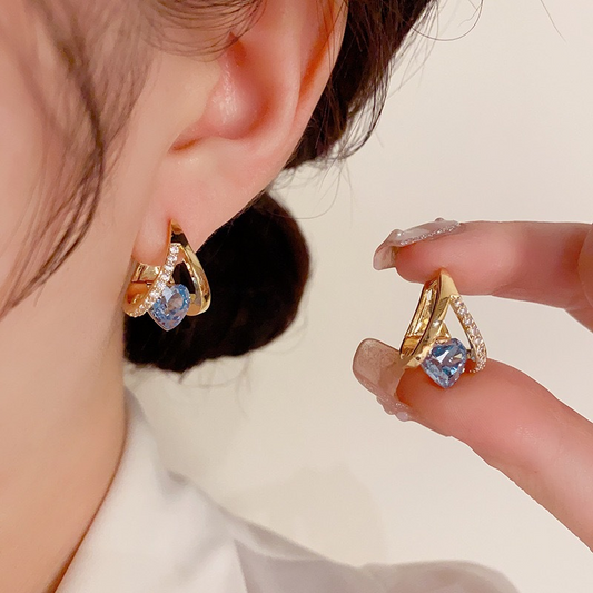 💐50% OFF ! V-Shape Heart Hoop Earrings – Romantic & Delicate 💖✨【Limited Offer】