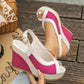 💐60% OFF ! Women’s Peep-Toe Wedge Sandals – Lightweight Sole, Slimming Silhouette 🌸✨【Limited Offer】
