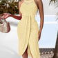 💐50% OFF ! Sleeveless Irregular Halter Dress – Show Elegant Back & Neckline 🌸✨【Limited Offer】