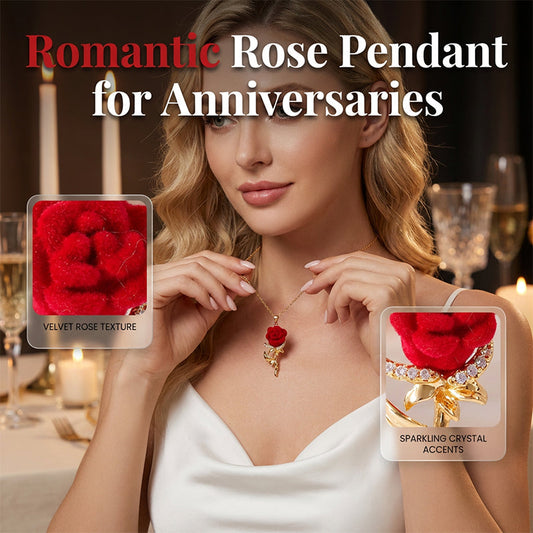 💐50% OFF NOW ! Elegant Rose Necklace – Skin-Friendly & Everyday Chic 💕🌸【Limited Offer】