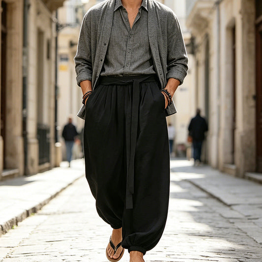 💐50% OFF ! Men’s Harem Pants with Elastic Ankles – Freedom to Move 🏃‍♂️🧘【Limited Offer】