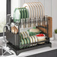 💐50% OFF ! 2-Tier Dish Rack with Drainboard – Large Capacity & Fast Drying 🍽️💧【Limited Offer】