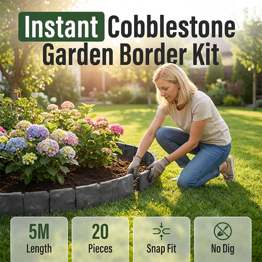 🌞 Best Seller 50% OFF! Easy Install Cobblestone Garden Border – 5M Edging Kit, No Digging Needed 🏡✨ 【Summer Deal】