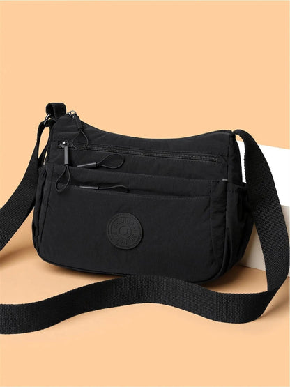 💐50% OFF ! Women’s Solid Crossbody Bag – Multi-Pockets & Zip Closure 🔐👛【Limited Stock】
