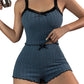 💐50% OFF ! Ribbed Knit Cami & Shorts Pajama Set – Ultra Soft for Peaceful Nights 🌙😴【Limited Offer】