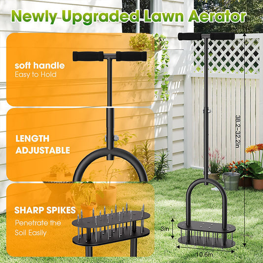 💐 60% OFF NOW! Heavy-Duty Lawn Coring Aerator – Removes soil plugs & boosts root growth 🌱🏡【Limited Time】