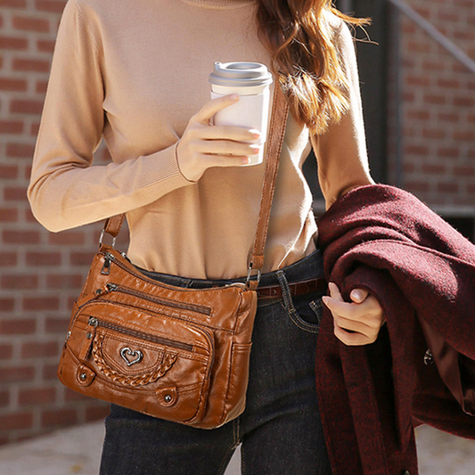 💐50% OFF! Women's Soft PU Crossbody Bag – Multiple Pockets for Perfect Organization 👜🔑【Limited Offer】