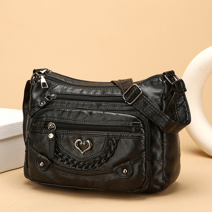 💐50% OFF! Women's Soft PU Crossbody Bag – Multiple Pockets for Perfect Organization 👜🔑【Limited Offer】