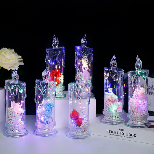 💐50% OFF ! LED Rose Flower Light Candle – Create a Romantic Ambiance 🌹✨【Limited Offer】