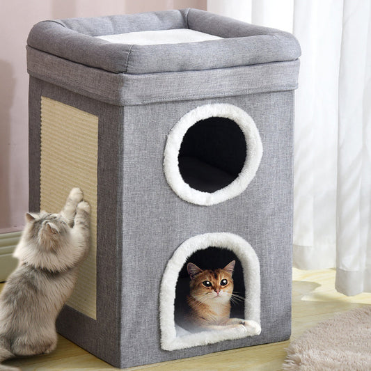 💐50% OFF ! Foldable Multi-Level Cat Condo – Save Space & Easy to Store 🐱📦【Limited Offer】