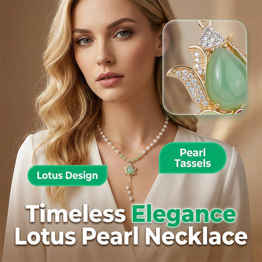 💐50% OFF ! Lotus Pearl Necklace for Women – Perfect Holiday Gift 🎁💖【Limited Offer】