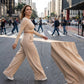 🌸🍃😌 LIMITED-TIME 50% OFF! High-Waist Wide-Leg Pants – Solid Color, Elastic Back Waist, Wrinkle-Resistant – Dress Up with Heels or Down with Sneakers 👟👡
