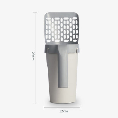 💐50% OFF! Integrated Litter Bucket with Rake – Airtight Storage & Odor Control 🐈🔒【Limited Offer】