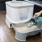 💐50% OFF! Integrated Litter Bucket with Rake – Airtight Storage & Odor Control 🐈🔒【Limited Offer】