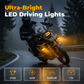 💐50% OFF ! Dual-Color LED Motorcycle Spotlight – White/Amber for All Weather ⚡🏍️【Limited Stock】