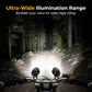 💐50% OFF ! Dual-Color LED Motorcycle Spotlight – White/Amber for All Weather ⚡🏍️【Limited Stock】