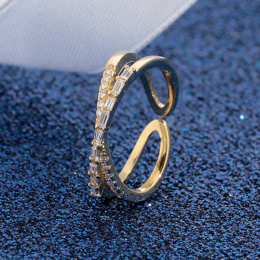 💐50% OFF! Adjustable Double Layer Ring – Perfect Fit for Any Finger 🌸✨【Limited Offer】