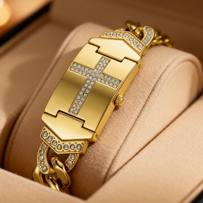 💐50% OFF ! Crystal Cross Watch – 2026 New Arrival, Modern & Bold Design 🎆🆕【Limited Offer】