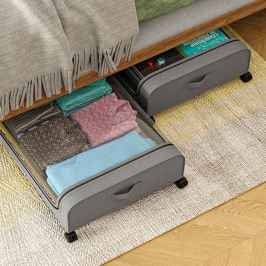 💐50% OFF ! Large Under Bed Storage with Wheels – Max Capacity, Declutter Your Room 📦🛏️【Limited Offer】