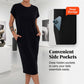 🌺Summer Hot Sale 50% OFF💐Women's T-Shirt Dress – Soft, Pockets, Effortless Midi