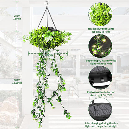 💐50% OFF! Solar-Powered Hanging Milan Grass Light – Elegant Garden Decor 🏮✨【Limited Time】