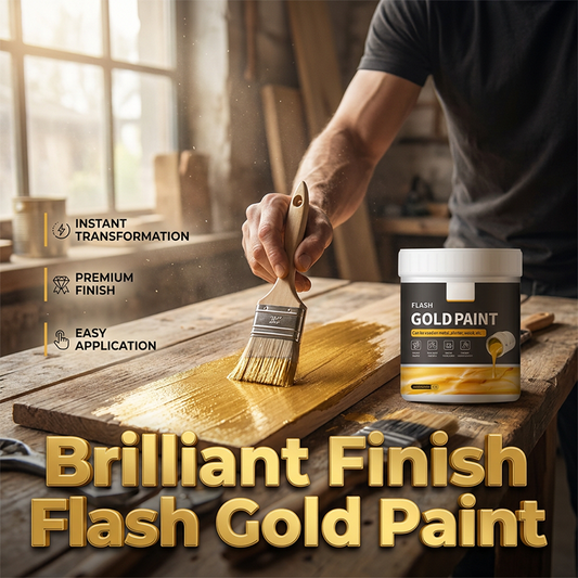 💐50% OFF! Water-Based Flash Gold Paint – Versatile for Canvas, Wood & Ceramic 🎨🖌️【While Supplies Last】
