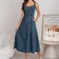 💐 60% OFF New Arrival! Women‘s Button-Front Denim Dress – Chic & Figure-Flattering 👖✨ 【Limited Time】
