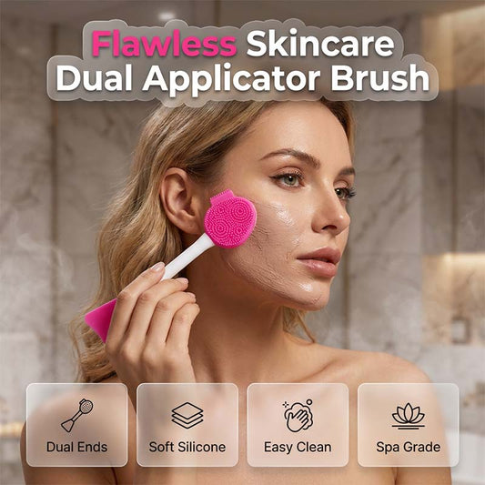 🧴50% OFF! Dual-Ended Silicone Face Brush – Soft & Gentle on Skin ✨🫧 【Limited Time】
